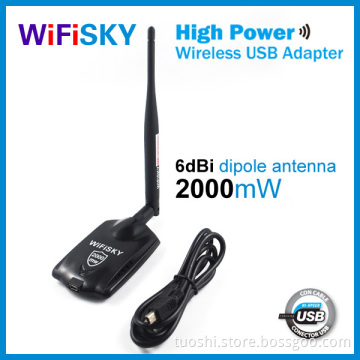Realtek RTL8187L wifi usb adapter, 6dBi antenna IEEE 802.11b/g,wifi receiver